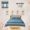 SENORA Premium Super King Cotton Bedsheet with Traditional Persian Pattern