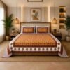 SENORA Printed Cotton Super King Bedsheet Set with 2 Matching Pillow Covers