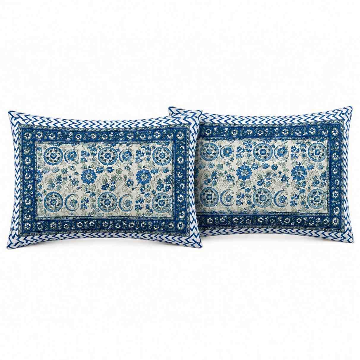 SENORA Super King Cotton Bedsheet with Elegant Persian Print Design