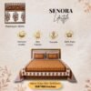 Soft Premium Cotton Super King Bedsheet with Coordinated Pillow Covers SENORA