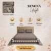 Grey Jaipuri floral super king size bedding set