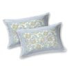 Pink and peach floral Jaipuri cotton bedsheet with pillow covers