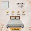 Premium Jaipuri floral cotton bedsheet set for super king bed